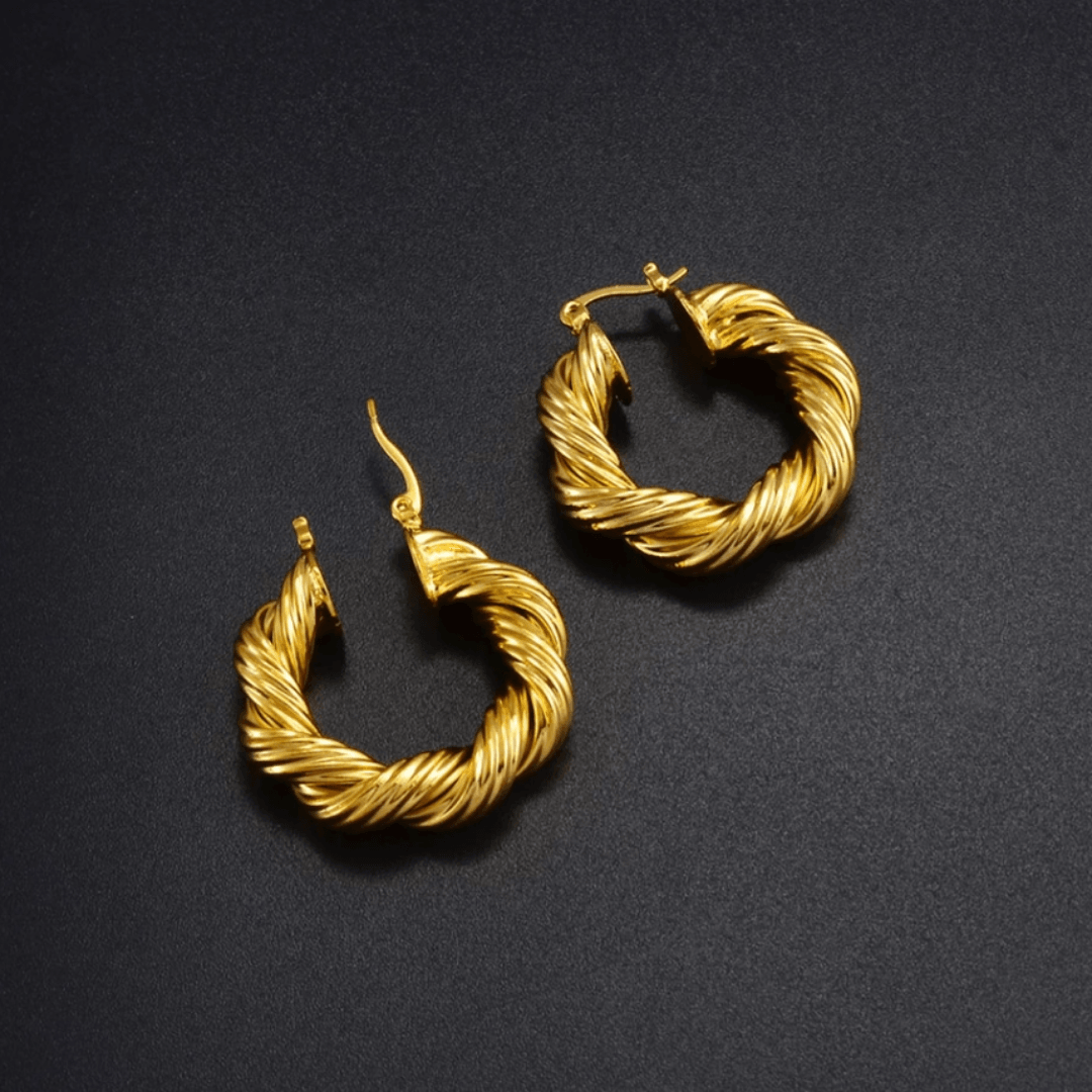 Ethiopian Twists Earrings - 18K Gold Plated