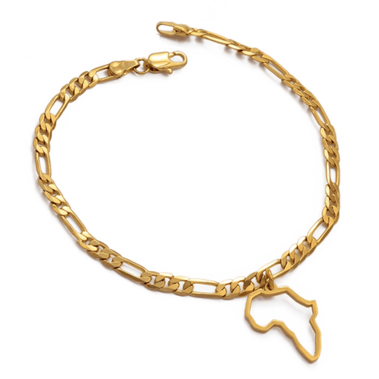 Outline of Africa Bracelet - 18K Gold Plated