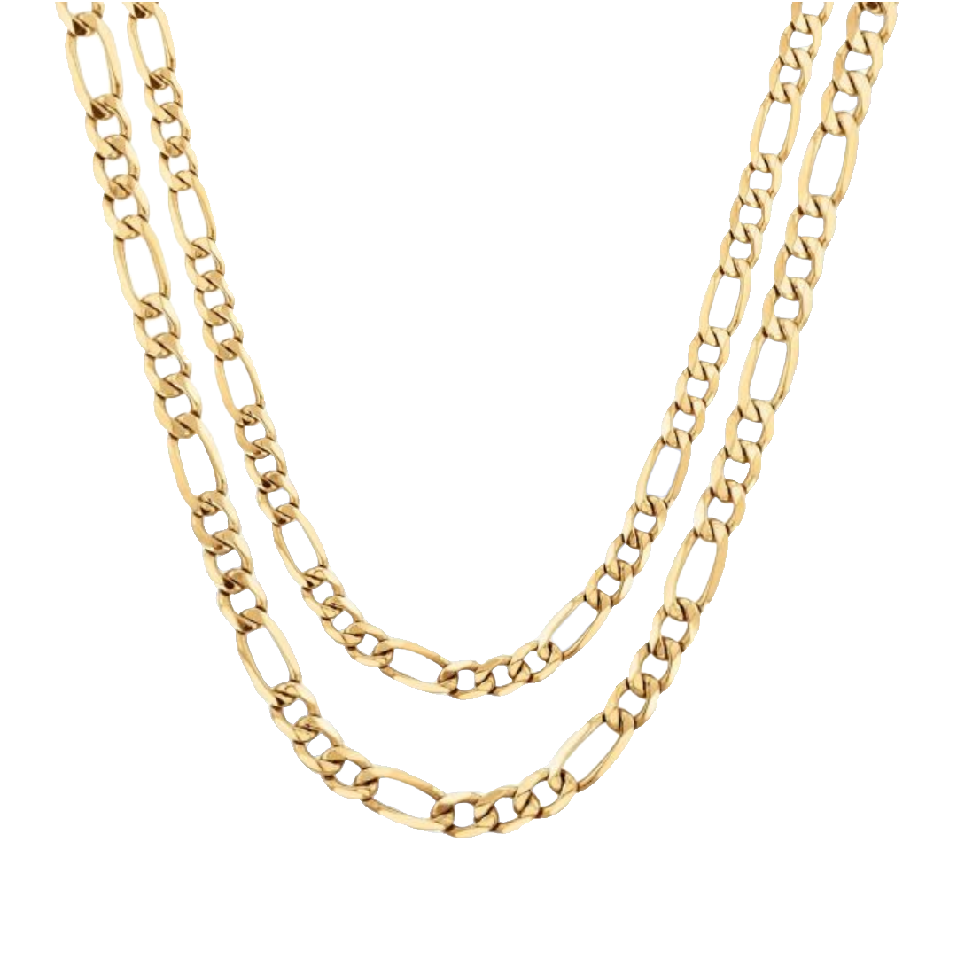 Premium Figaro Chain - 18K Gold Plated